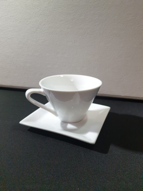 Koffiekop en schotel - Napoli - Vierkant (Korf  30 stuks)